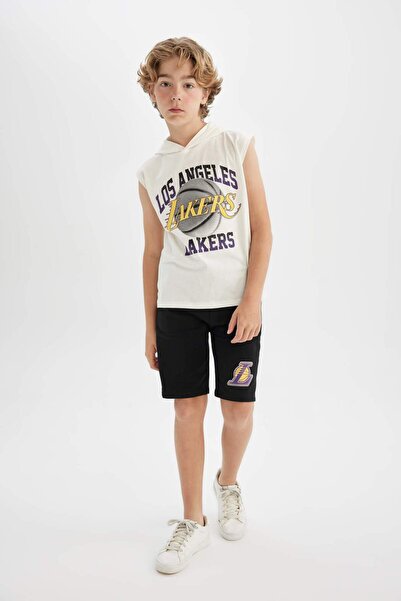 DeFacto Boys Nba Los Angeles Lakers Hooded Singlet Shorts 2-Piece Set C2711a8...