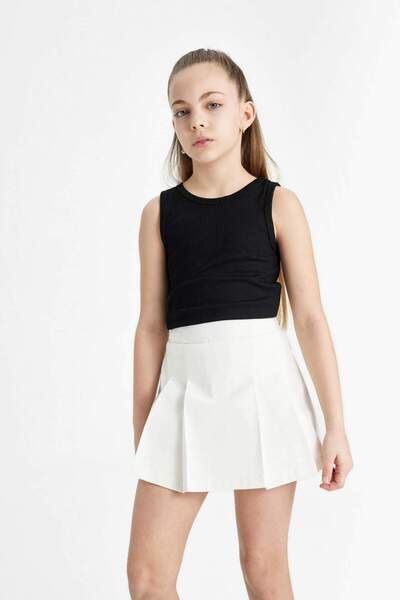 DeFacto Girl's Crew Neck Basic Plain Tank Top Z7815A624Hs