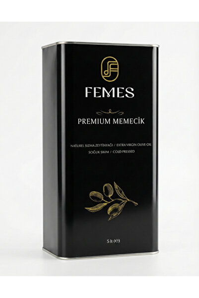 Femes Olive Femes Premium Memecik 5 lt Soğuk Sıkım Naturel Sızma Zeytinyağı (...