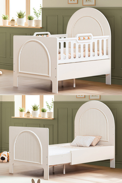 Setay MDF Beşik, Tesla Büyüyen Beşik 90x130 - Tesla Karyola 90x190