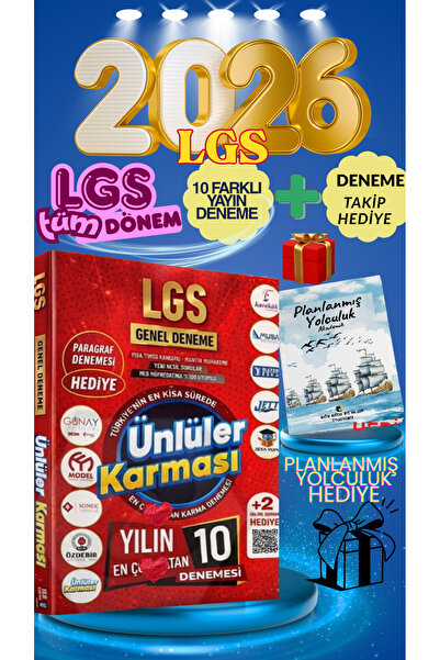 Ünlüler Karması 8. Sınıf 2026 LGS 10 Farklı Yayın Paket Genel Karma Deneme Sı...