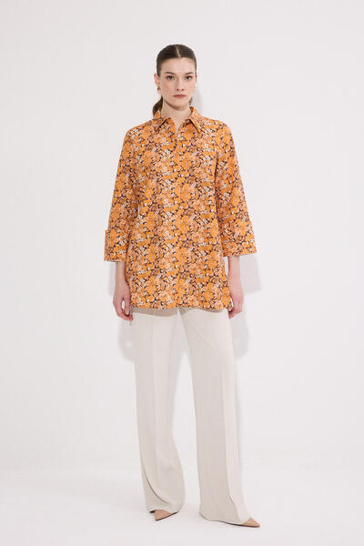 Touché Privé قميص قطني منقوش بالزهور