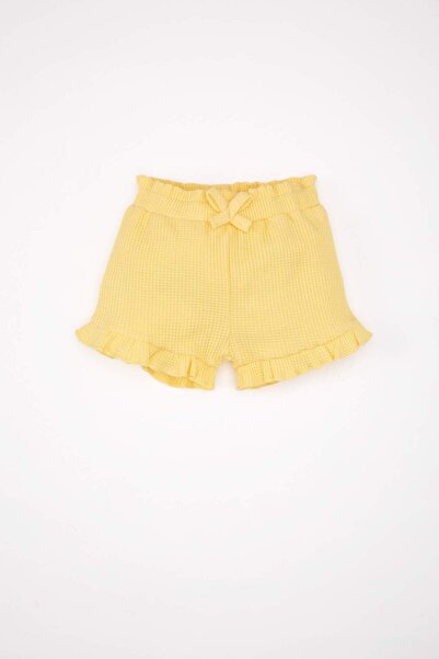 DeFacto Comfort Fit Waffle Shorts Baby Girl A8043A524Sm