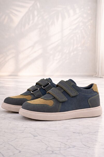 Rakerplus piele naturală Kaki Green Bleumarin Velcro ușor Talpă Pantofi sport...