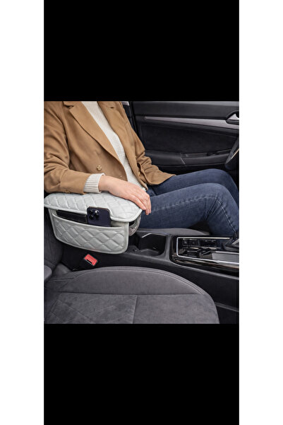 stilcarotoaksasuar GRİ Deri Kolçak Yükseltici ve Çok Fonksiyonlu Telefon Bölm...