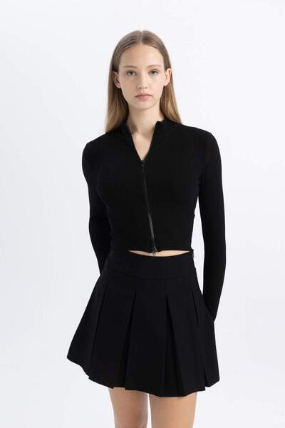 DeFacto Fitted Corded Fabric Ribbed Knit Cardigan Y7070Az24Sp