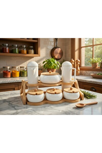 Decorland BAHARAT TAKIMI 6LI STANDLI ve Yağlık Sirkelikli