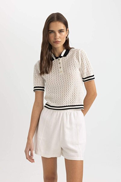 DeFacto Polo tričko Regular Fit s krátkým rukávem C6002AX24SM