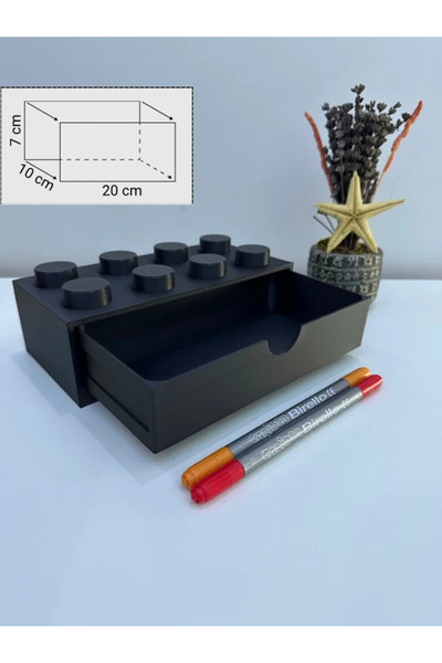 Teknovagroup صندوق تخزين مزخرف بتصميم لعبة بناء صغير الحجم 4 × 2 لتنظيم سطح ا...