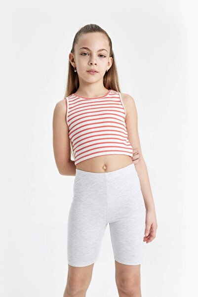 DeFacto Crew Neck Striped Undershirt Girls Z7814A624Sm
