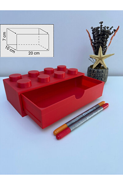 Teknovagroup Mini Drawer with Building Toy Design 4X2 Desktop Organizer Decor...