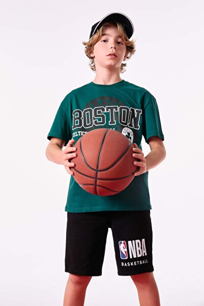 DeFacto Erkek Çocuk NBA Boston Celtics Bisiklet Yaka Kısa Kollu Tişört C0389A...