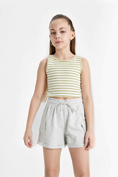 DeFacto Crew Neck Striped Undershirt Girls Z7814A624Sm