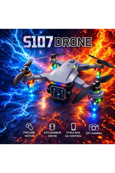 ROSE TEKNOLOJİ S107 KATLANABİLİR 4K HD 2 KAMERALI FPV CANLI GÖRÜNTÜ 2 BATARYA...