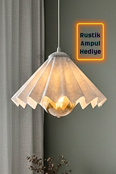 decory Jusy Modern Tasarım İskandinav Stil Tekli Sarkıt Lamba - 25cm Bioplastik