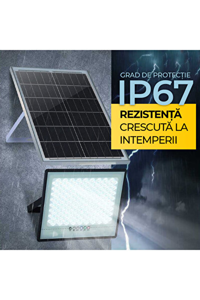 CLASSLIGHTS Proiector solar cu LED 200W, kit complet, IP67, ElectroAZ