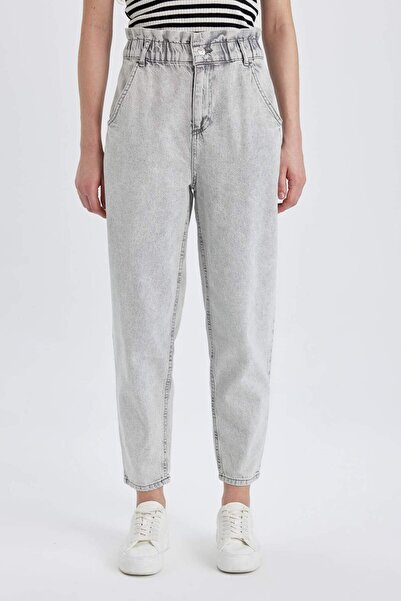 DeFacto Джинси з високою талією, легкими прямими штанинами і довжиною до щико...