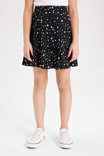 DeFacto Kız Çocuk Desenli Bürümcük Etek B4460A824SM