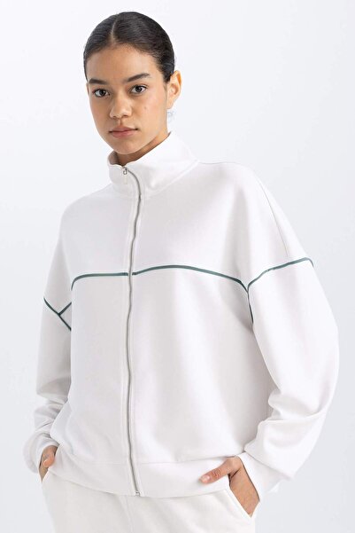 DeFacto Oversized Premium Athlete Zipper Sweatshirt B4571Ax24Sp