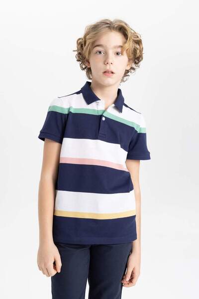 DeFacto Piqué Short Sleeve Polo Shirt Boy Child B5939A824Sm