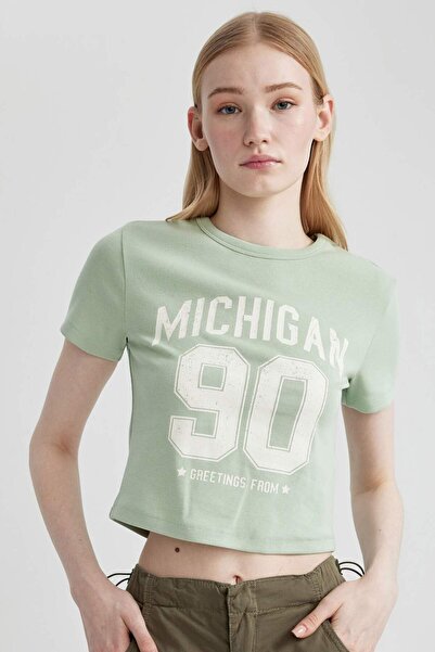 DeFacto Cool εφαρμοστό κοντομάνικο μπλουζάκι B7064AX24SM