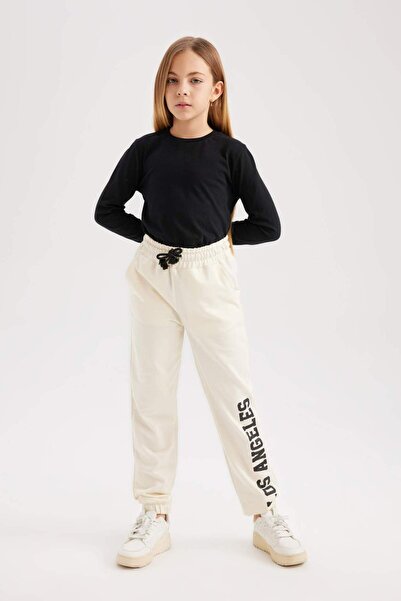 DeFacto Pantaloni de trening jogger imprimați pentru fete 24y801003284