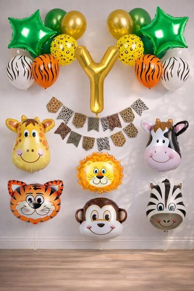 Patladı Gitti مجموعة احتفالات حفلات أعياد الميلاد بأحرف Y من Safari Concept؛ ...