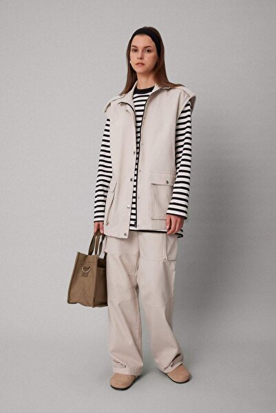 DeFacto Pantaloni de bază din Gabardină uni cu buzunare pentru transport C167...