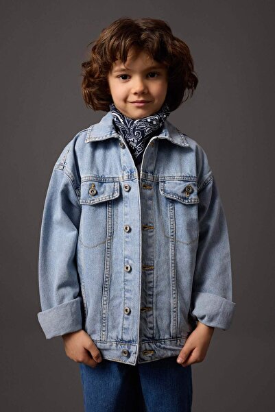 DeFacto Erkek Çocuk Jean Ceket B6477A824SP