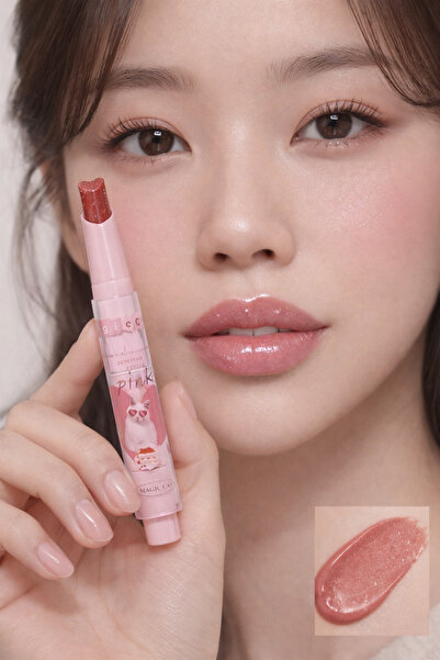Gege Bear Simli Peach Magic Case Gel Lipstick 01 |   Glass Glossy Korean Grad...