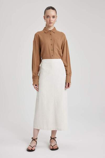 DeFacto Keten Maxi Etek B1373AX23HS