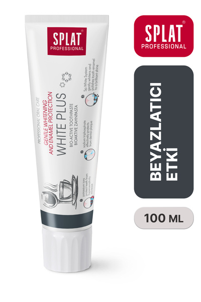 Splat White Plus Diş Macunu 3 Adet - Beyazlatıcı florürlü, kahve çay tütün le...