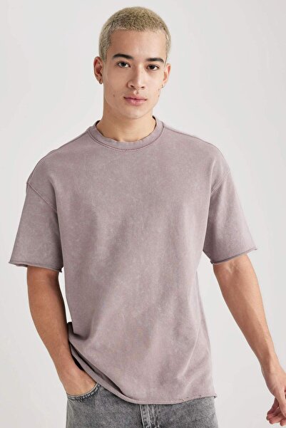 DeFacto Comfort Regular Fit Удобна кройка Велосипедна яка Пране Въздушен ефек...