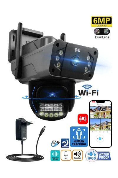 VİVATECH Pro RTX Çift Lensli Hareketli Wi-Fi Akıllı Ip Güvenlik Kamerası Full...