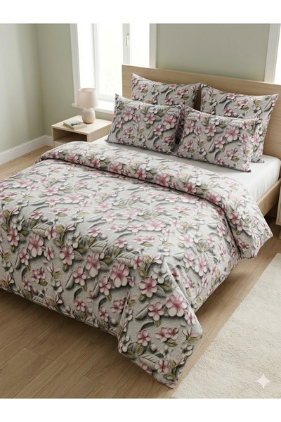 ozlıkaa Buy a 5D Double Bedding Set and Get a Gift of a Hand Towel as a Gift