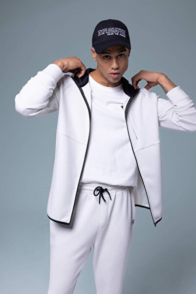 DeFacto slim fit Dar croială cu glugă Hanorac sportiv cu fermoar Skuba din ne...