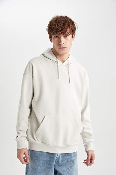 DeFacto Oversize Fit Hooded Basic Sweatshirt X8287Az23Au