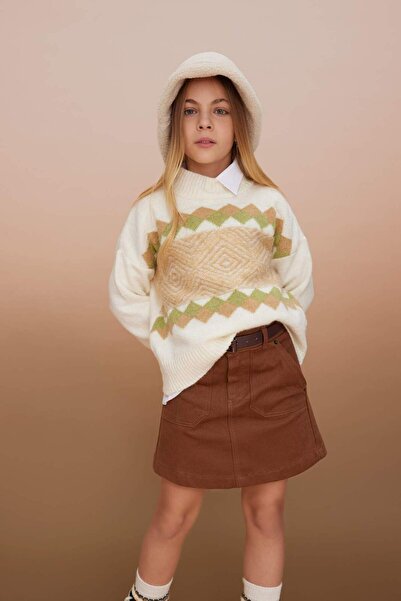DeFacto Girl's Half Turtleneck Sweater B1604A823Wn