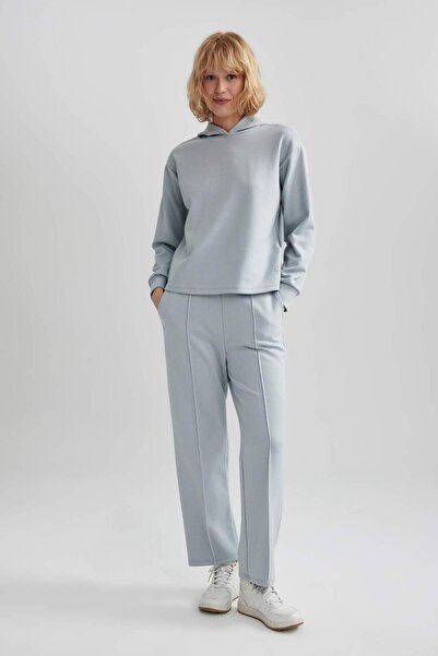 DeFacto Jogger Pants Slim Sweatpants Basic Plain Standard Fit Wide Leg Skuba ...