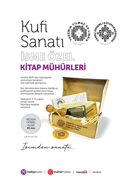 HEDİYENOMİ MühürMarket > Kufi Sanat Tarzı İsme Özel Kitap Mühürleri