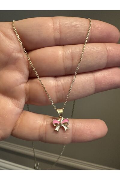 Kids fashion in Love KURDELE MİNELİ ALTIN KAPLAMA 925 ayar GÜMÜŞ KOLYE