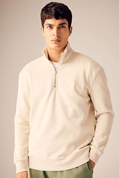 DeFacto Confort Regular Fit Potrivire confortabilă Guler vertical cu fermoar ...