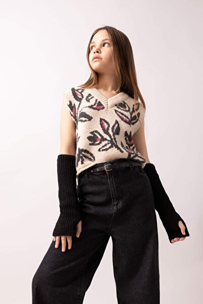 DeFacto Girl's Patterned Knitwear Sweater A2895A823Wn