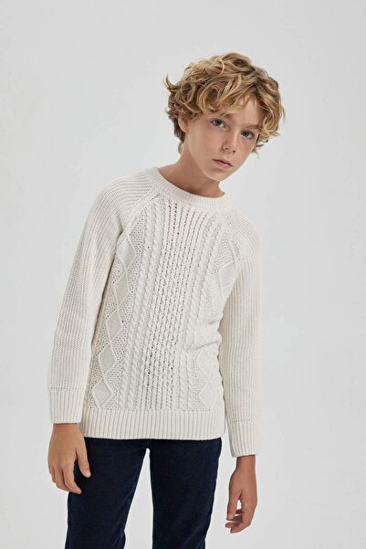 DeFacto Boy's Crew Neck Knitwear Sweater A3754A823Au
