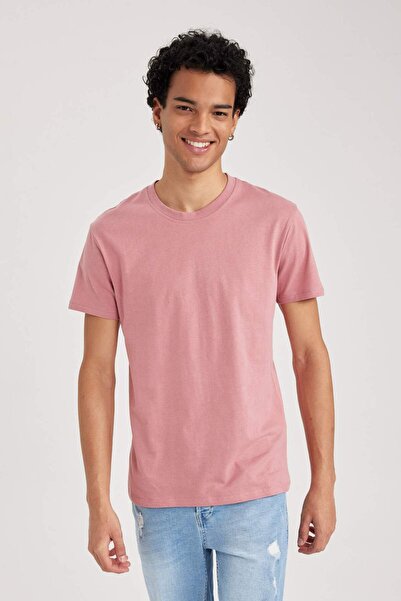 DeFacto 100% Cotton Slim Fit Basic T-Shirt B0653Axns