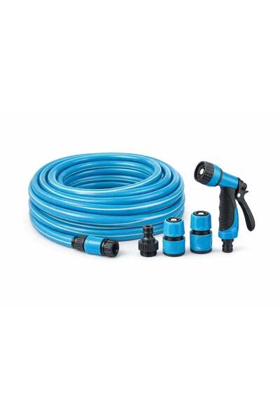 divendi-ro Furtun albastru cu 4 fitinguri - 20 m, albastru