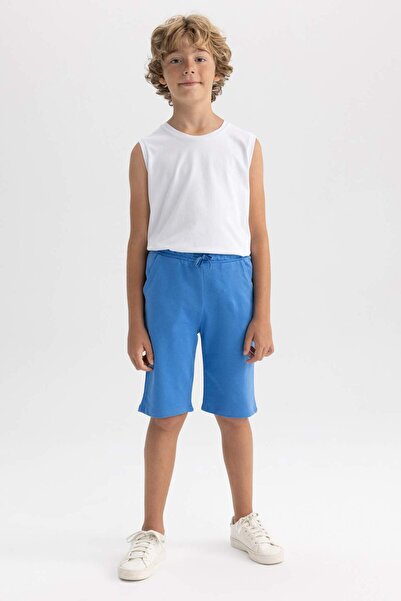 DeFacto Set aus Sweatshirt und Shorts mit normaler Passform für Jungen