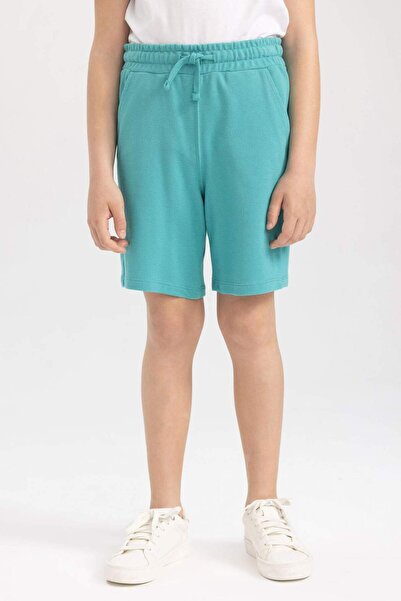DeFacto Αγόρι Πικέ με ελαστική μέση Basic Plain Bermuda Shorts Z5290A623SM