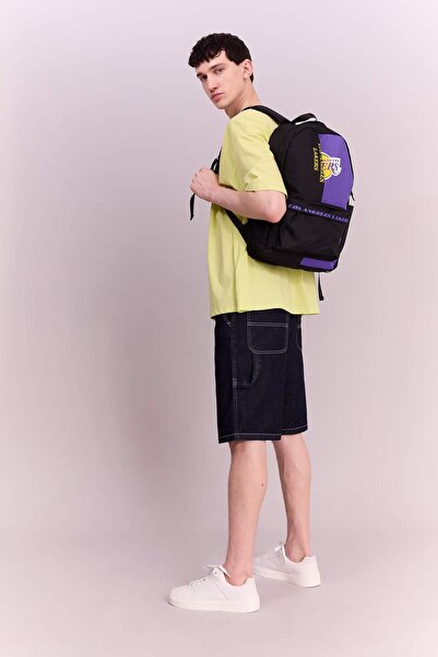 DeFacto Unisex NBA Los Angeles Lakers Su Geçirmez Kumaş Okul Çantası A5465AXNS