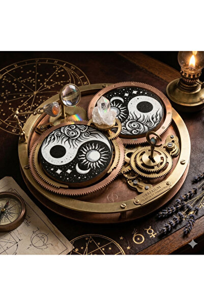 3D Layshop Set of 2: Yin Yang Sun and Moon Design Coasters - Decorative Bohem...